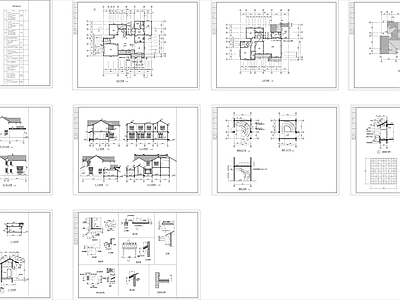 古建别墅建筑 施工图