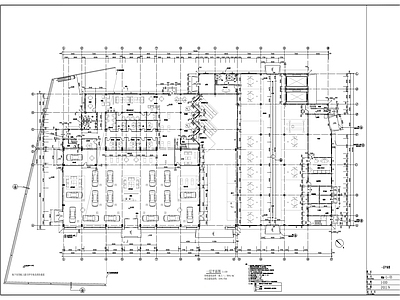 大众4S店建筑 施工图 展销厅