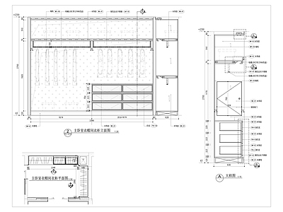 衣柜节点 施工图 柜类 家具节点详图