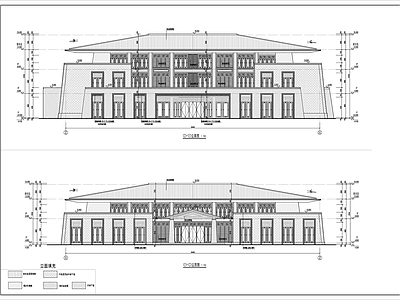 仿古风格游客服务中心建筑 施工图
