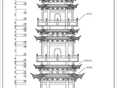 公园塔详图 施工图