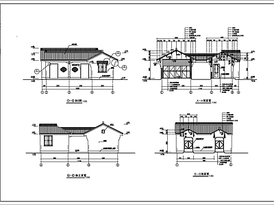 仿古公共卫生间 施工图