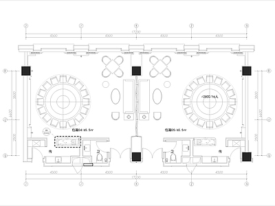 酒店包厢室内 施工图