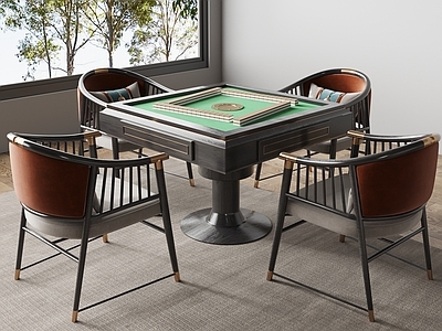 新中式麻将桌 麻将机 棋牌桌