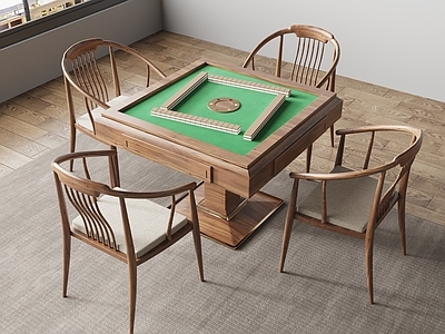 新中式麻将桌 麻将机 棋牌桌