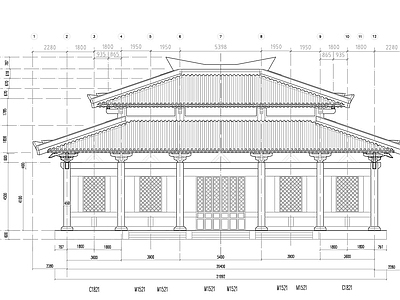 中式行宫建筑 施工