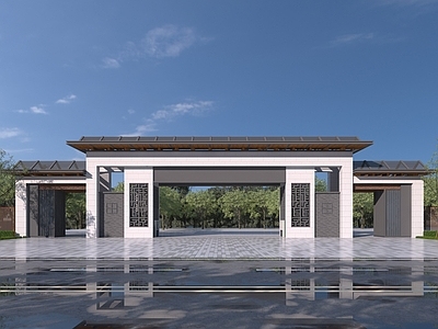 新中式风格大门