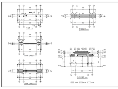 门牌坊 施工图