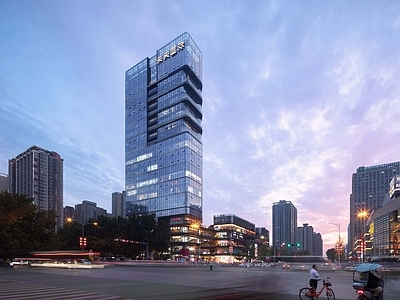 街景 窗外景 黄昏 环境