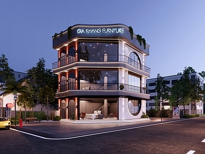 现代风格展览馆 商业建筑 百货