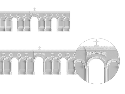 欧式简约教堂雕花 雕花 拱形雕花 拱形