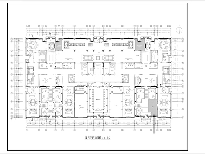 两层大型商务接待会所平面图