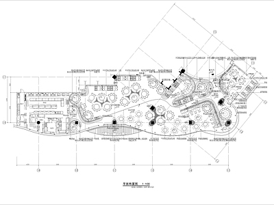 1000㎡餐厅餐饮空间室内 施工图