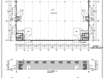 钣金车间建筑 施工图 工业建筑