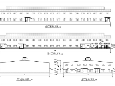 细木工板车间建筑 施工图 工业建筑