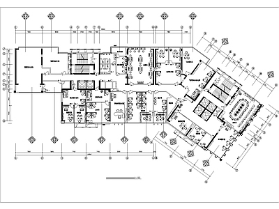 现代办公室室内 施工图