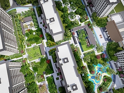 郑州某新中式住宅景观大区