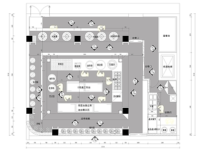 中餐厅厨房室内 施工图