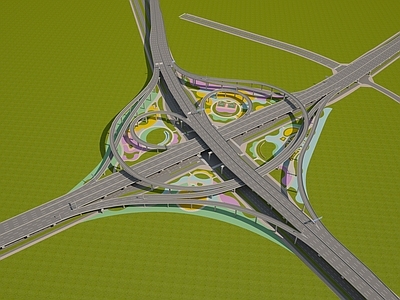 现代道路设施 高架桥 立交桥 城市快速路