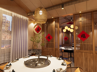 乡村风柴火鸡包间