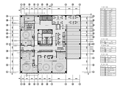 公共休闲吧休息区室内 施工图