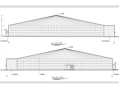 海珍品养殖大棚建筑 施工图 工业建筑