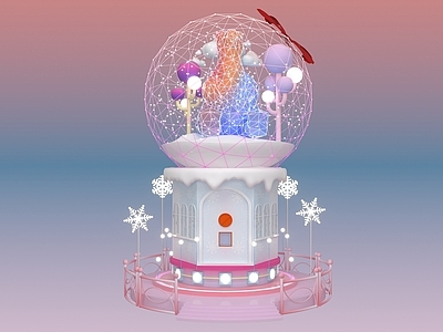 圣诞美陈 音乐盒 熊 扭蛋机 雪花 蝴蝶结