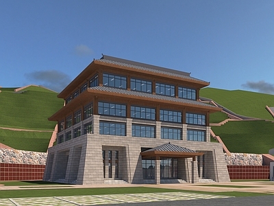 新中式图书馆建筑