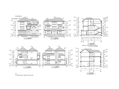 小区别墅建筑 施工图