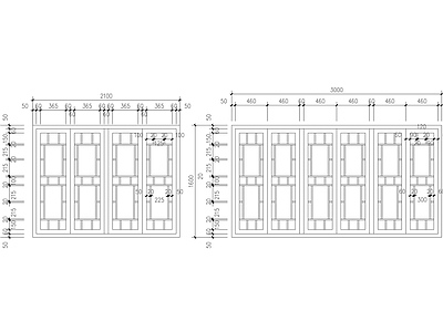 古建筑木质门窗节点详图 施工图 通用节点