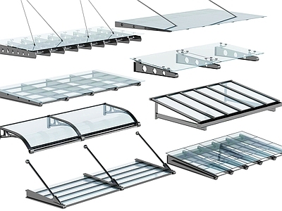 遮阳棚 钢铝玻璃 雨搭 遮