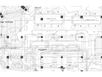 美食广场消防 施工图 建筑电气 电气图