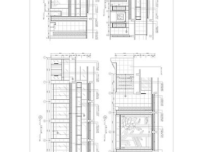 酒店大堂立面装修 施工图