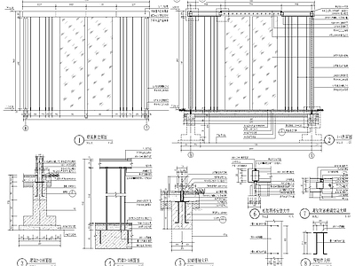 邻里空间廊架详图 施工图