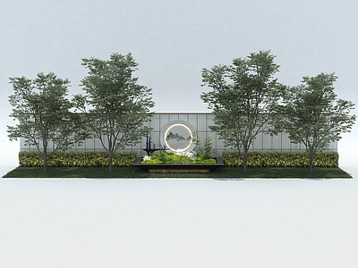 中式景墙 造景 小品