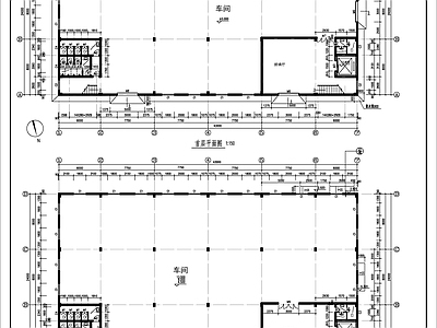 车间厂房建筑 施工图 工业建筑