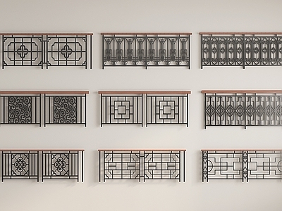 中式铁艺栏杆扶手 围栏护栏