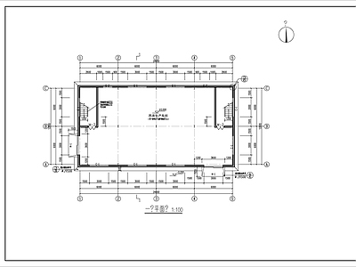 两层钢框架车间建筑 施工图 工业建筑