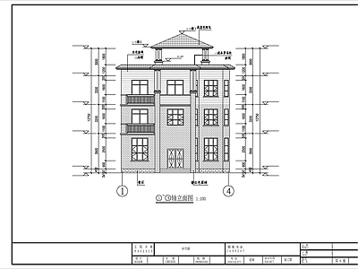 四层简欧风格农村自建房建筑 施工图