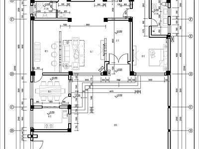 三层带庭院农村自建房建筑 施工图