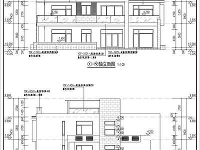 二层简约风格别墅建施图