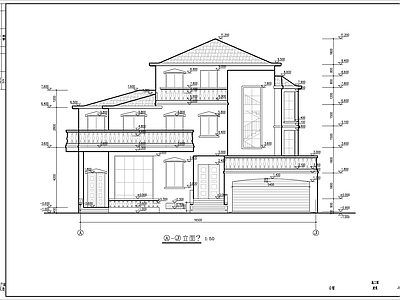 独栋欧式风格别墅建施图