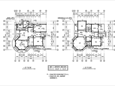 现代简约风格别墅建筑施工图