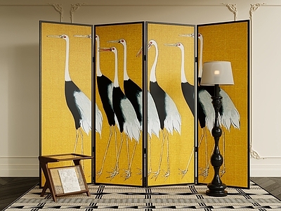 现代中古风 屏风