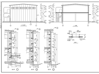 某食堂钢结构建筑图 施工图