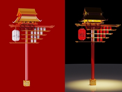 中式唐风路灯 花灯 集会花灯 灯 节日花灯 路灯