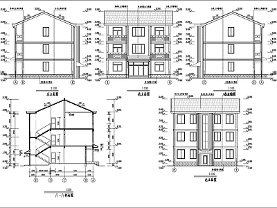 现代乡村自建房建施图