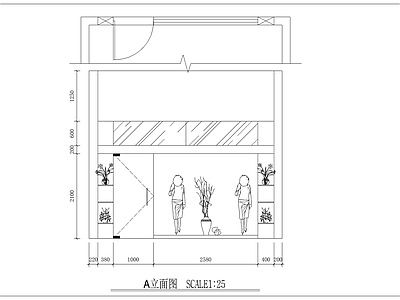 现代服装店室内 施工图