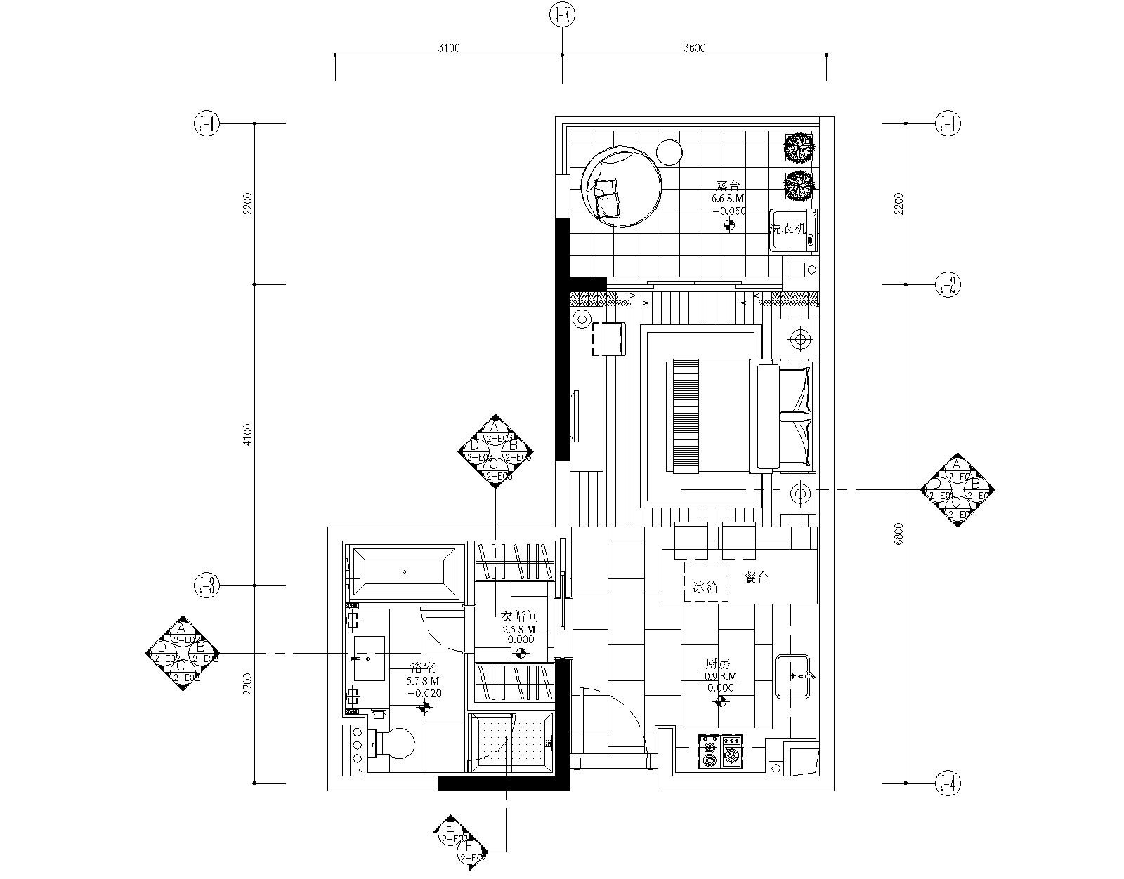 [广东]梁志天-广州雅居乐科学城公寓2号户型一居室样板...