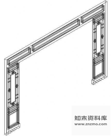图块/节点门CAD模型图块8